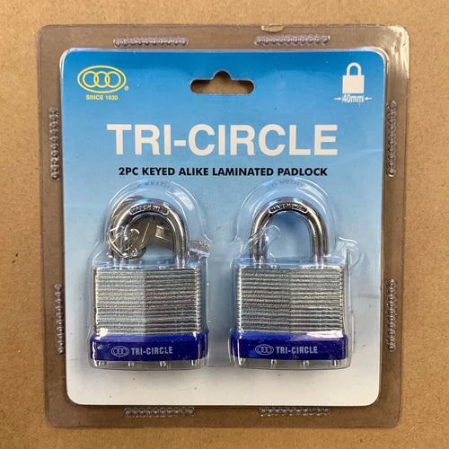 Laminated Padlock Twin Pack - 40mm