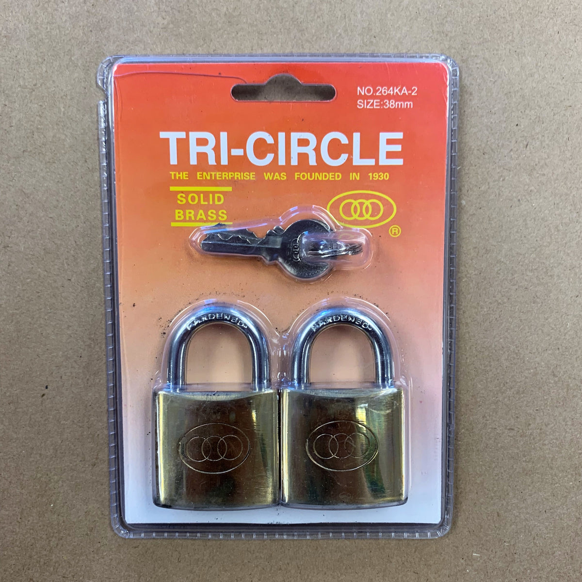 Brass Padlock Twin Pack - 38mm