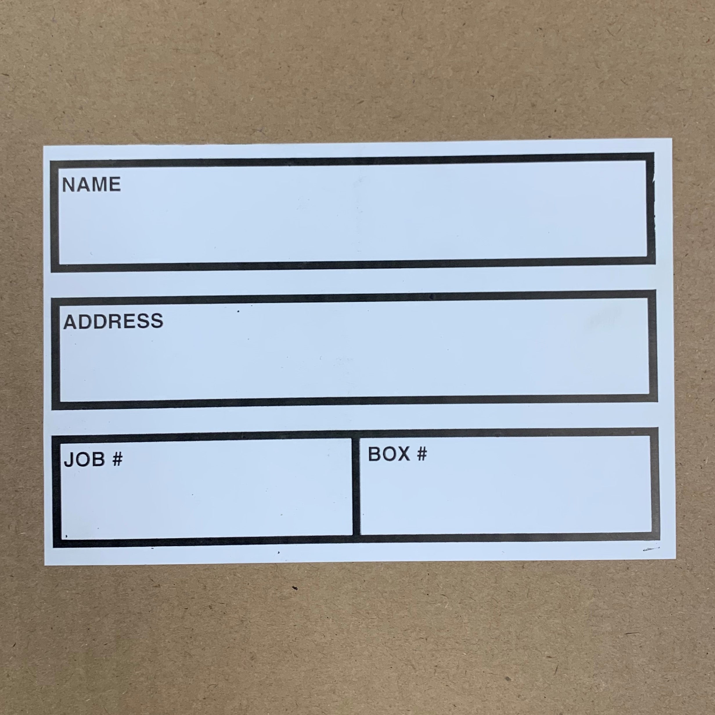 Box Contents Label